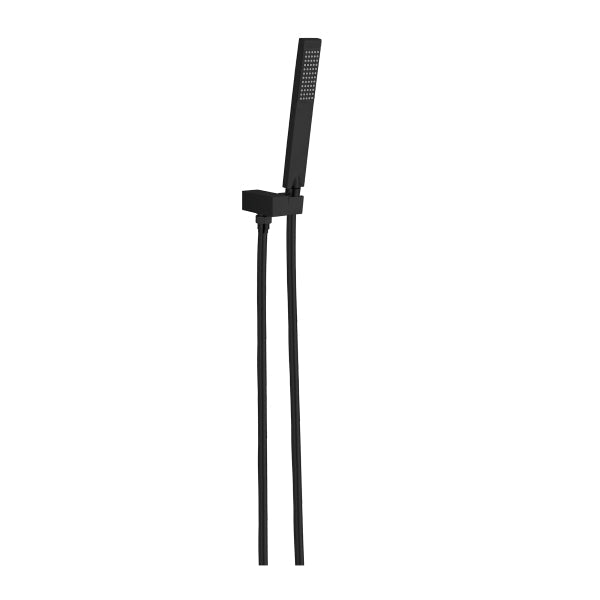 Nero Vibe Square Slim Shower Bracket Matte Black | The Blue Space