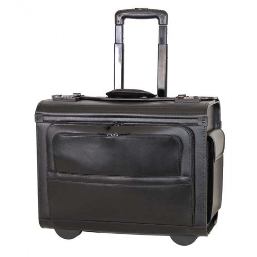 Netpack Leather Wheeled Catalog Case / Litigation Case 15011 Black