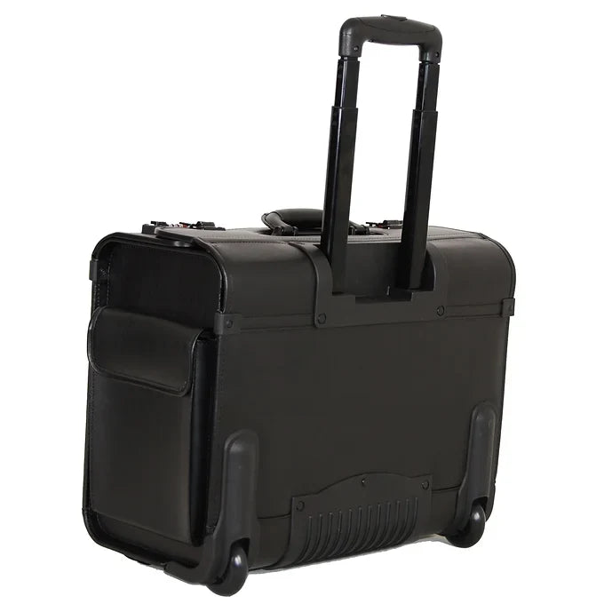 Netpack Leather Wheeled Catalog Case / Litigation Case 15011 Black