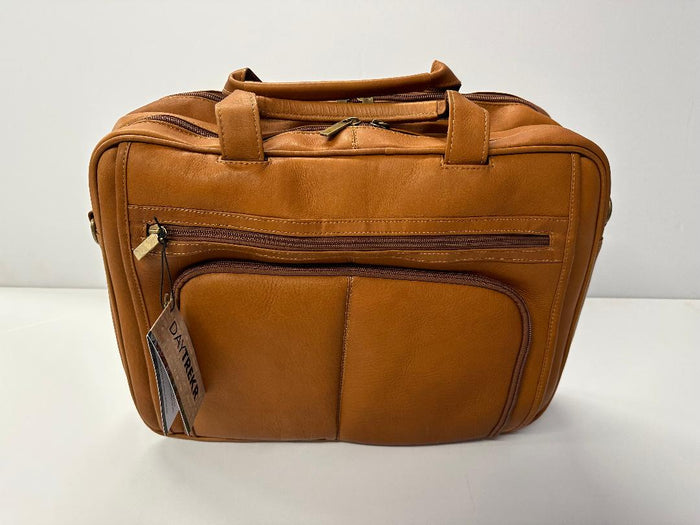 NLDA DayTrekr Double Top  Zip Leather Briefcase 771-1403