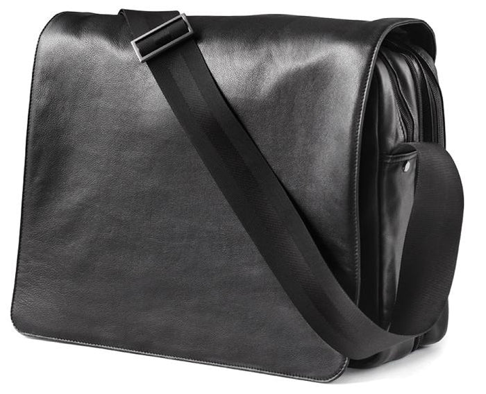 NLDA Leather Messenger With Express Scan 667-3545