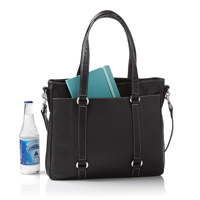 NLDA Noir North South Colombian Leather Tote 777-1410