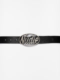 Nudie Buckle Leather Belt - Black