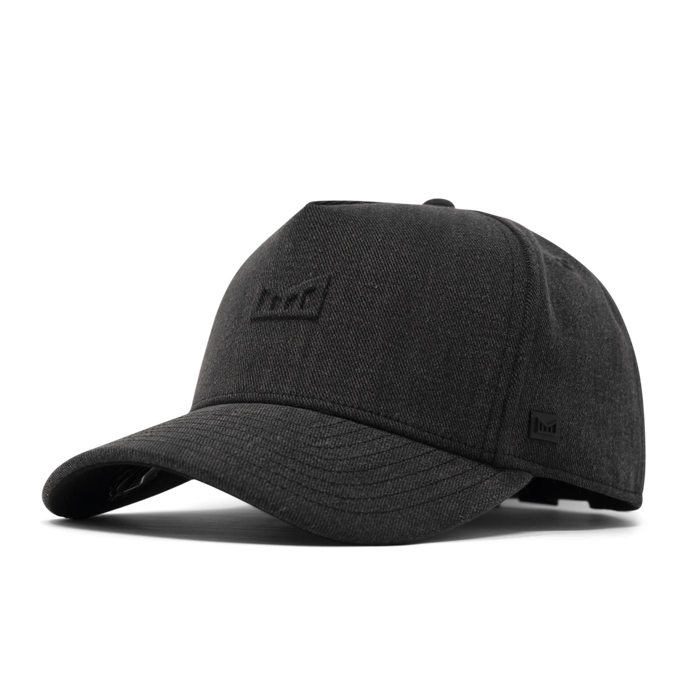 The front, angled view of the melin Odysea Bulls Icon Thermal  Split Fit in Black Denim
