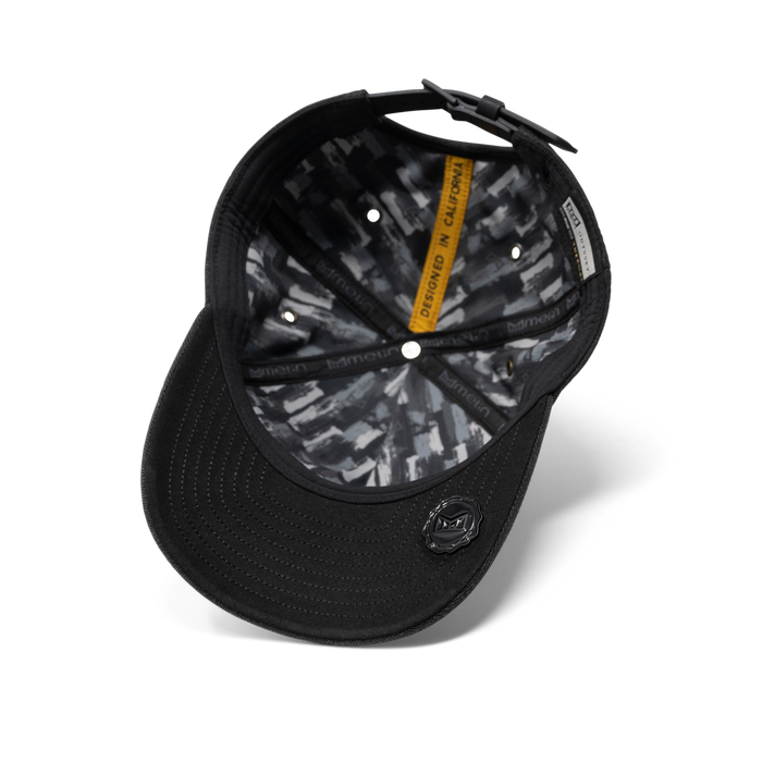 The inside view of the melin Odysea Bulls Icon Thermal  Split Fit in Black Denim