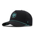 The angled view of the melin Split Fit Odysea Connection Hydro hat in black