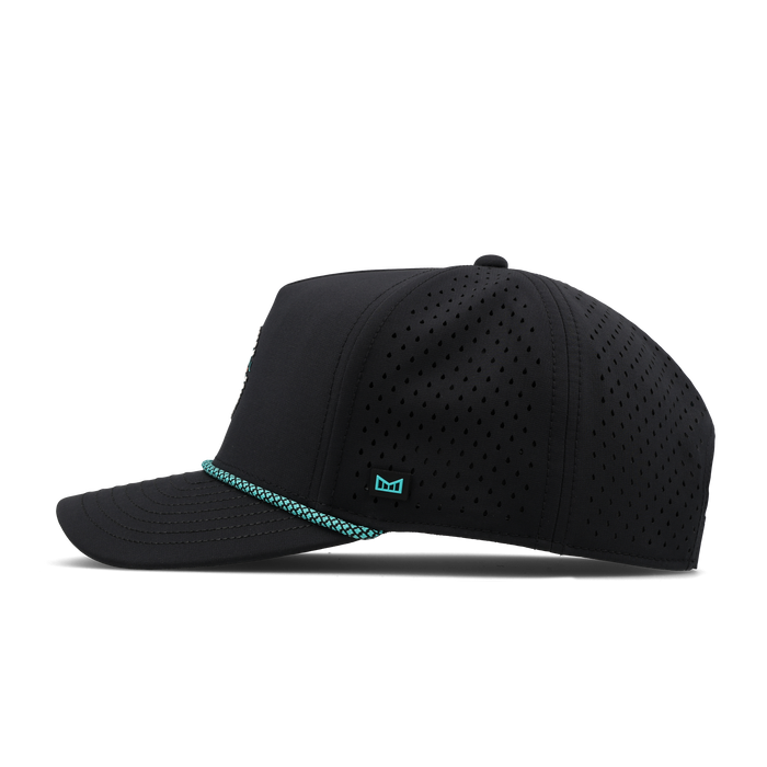 The side view of the melin Split Fit Odysea Connection Hydro hat in black