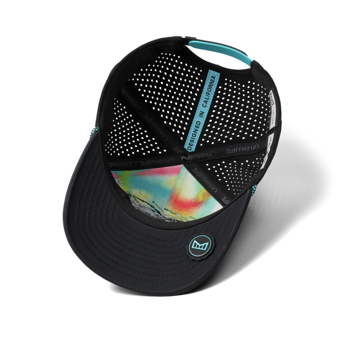 The inside view of the melin Split Fit Odysea Connection Hydro hat in black