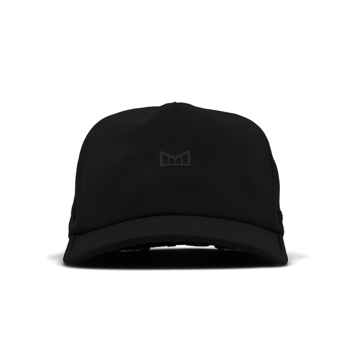 The frontal view of the melin Odysea Hydro VO2 hat in Shadow