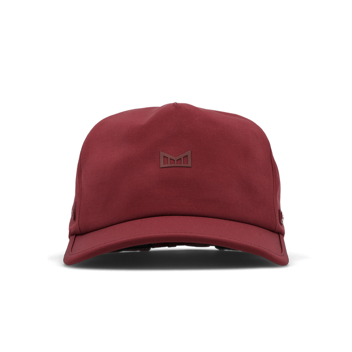 The frontal view of the melin Odysea Hydro VO2 hat in Tawny Port