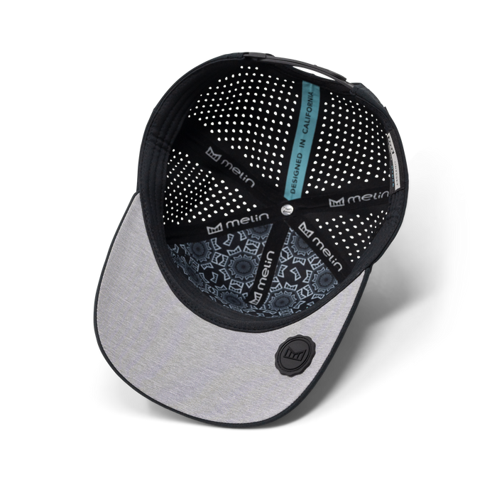 The inside view of melin's Odysea Hydrolite snapback hat in Black
