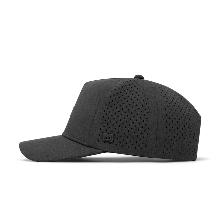 The side view of the melin Odysea Hydrolite  Split Fit in  Heather Charcoal