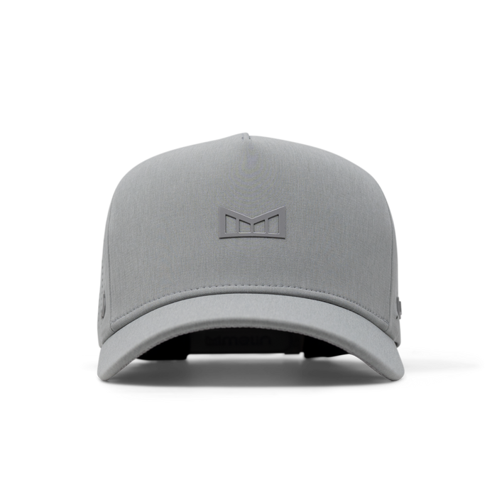 The front view of the melin Odysea Hydrolite  Split Fit in  Heather Grey