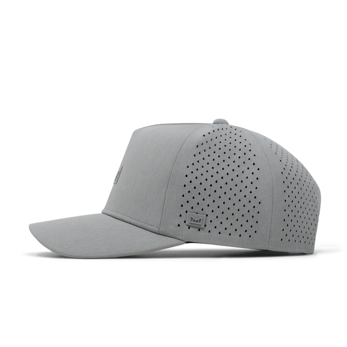 The side view of the melin Odysea Hydrolite  Split Fit in  Heather Grey