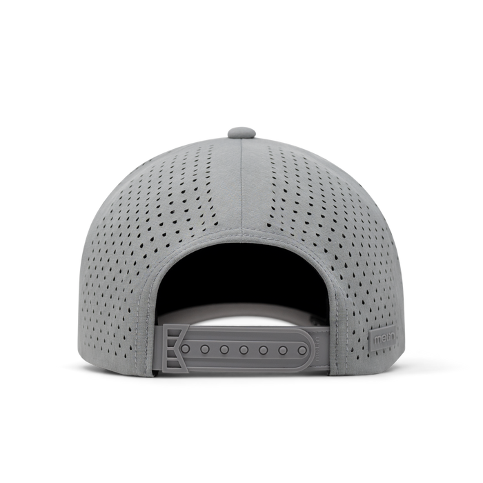 The back view of the melin Odysea Hydrolite  Split Fit in  Heather Grey