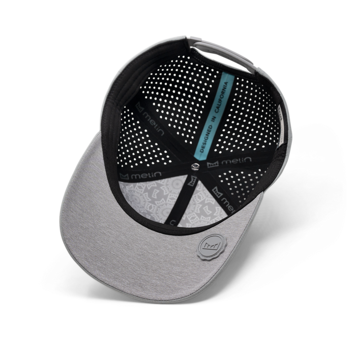 The inside view of the melin Odysea Hydrolite  Split Fit in  Heather Grey