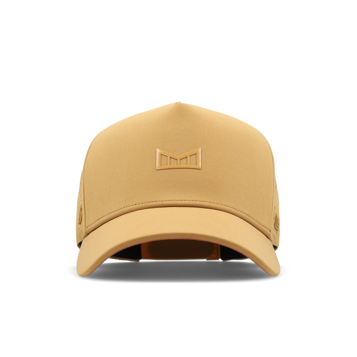 The frontal view of the melin Split Fit Odysea Hydrolite hat in medal bronze