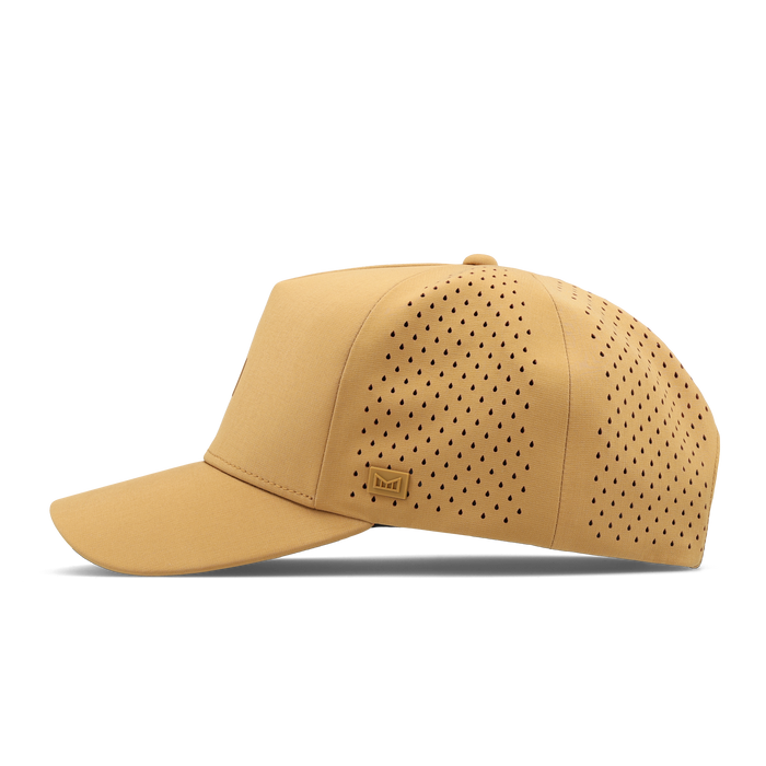 The side view of the melin Split Fit Odysea Hydrolite hat in medal bronze