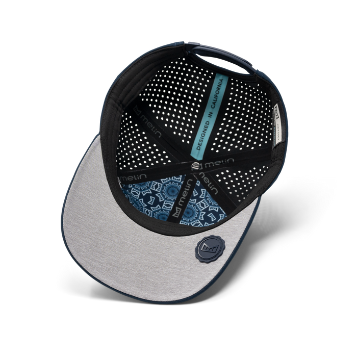 The inside view of the melin Odysea Hydrolite  Split Fit in  Navy