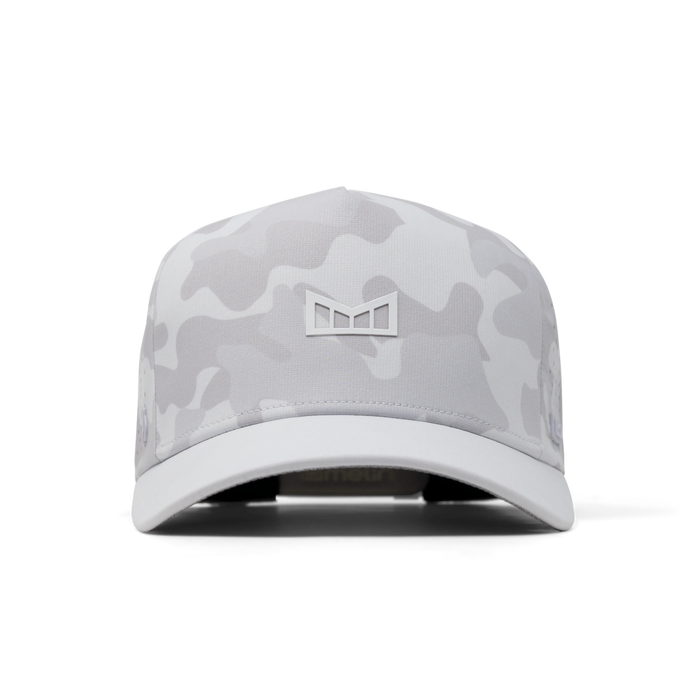 The front view of the melin Odysea Hydrolite  Split Fit in  Snow Camo
