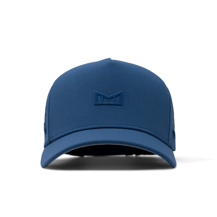 The front view of melin's Odysea Hydrolite snapback hat in Steel Blue