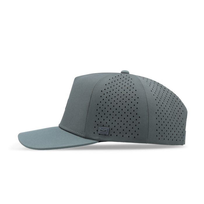 The side view of the melin Odysea Hydrolite  Split Fit in  Stormy Blue