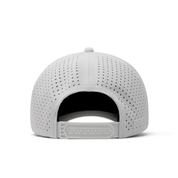 The back view of melin's Odysea Hydrolite snapback hat in White