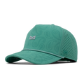 The front, angled view of the melin Split Fit Odysea Links Hydro  in  Neon Aqua