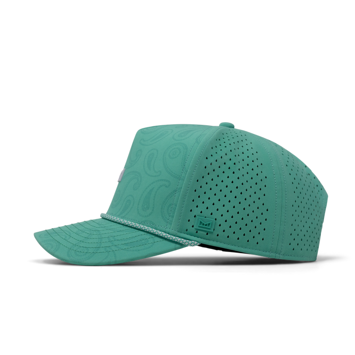 The side view of the melin Split Fit Odysea Links Hydro  in  Neon Aqua