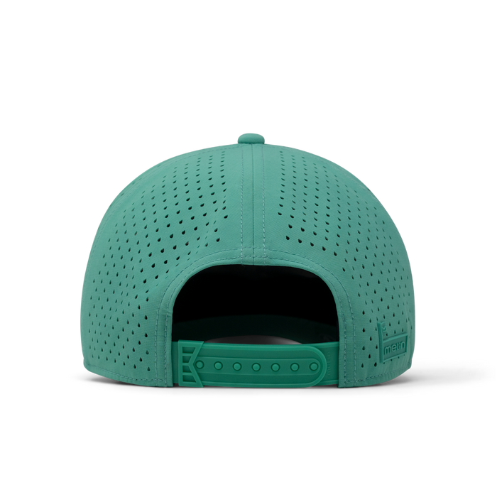 The back view of the melin Split Fit Odysea Links Hydro  in  Neon Aqua