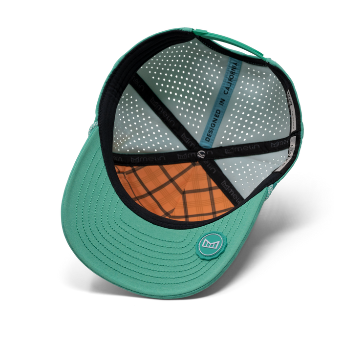 The inside view of the melin Split Fit Odysea Links Hydro  in  Neon Aqua