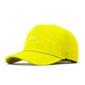 The front, angled view of the melin Split Fit Odysea Links Hydro  in  Neon Yellow