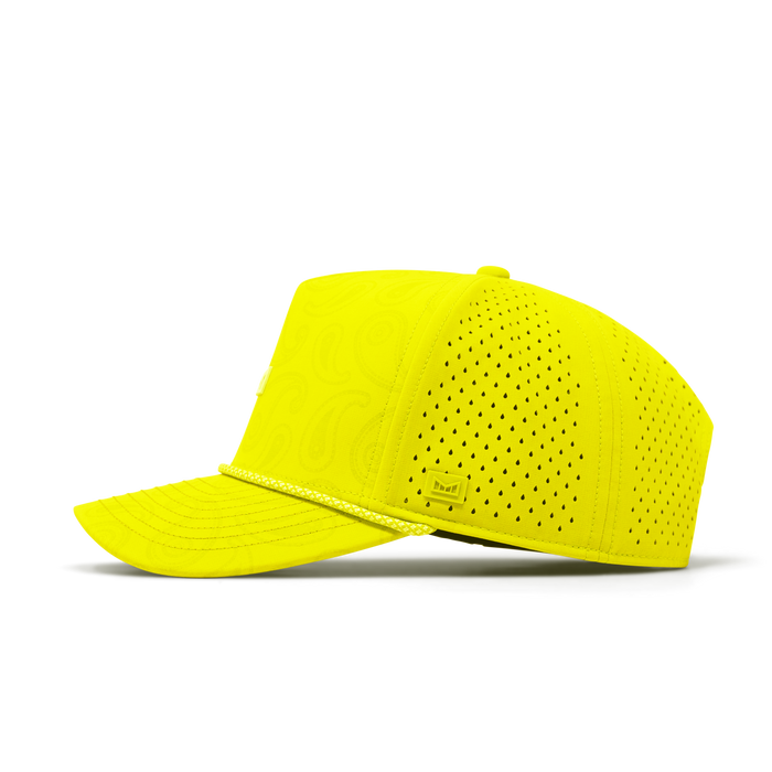 The side view of the melin Split Fit Odysea Links Hydro  in  Neon Yellow