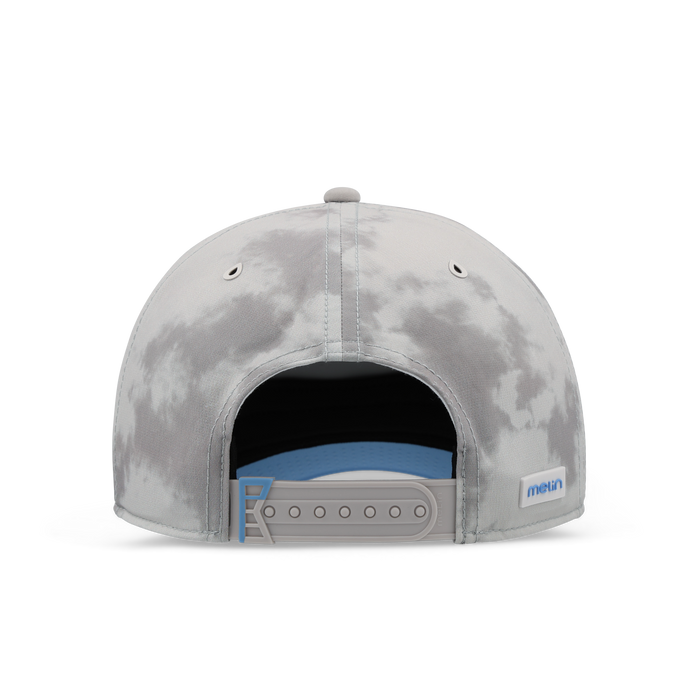 The back view of the melin Odysea Links Hydro  Split Fit in  Sky / Light Grey