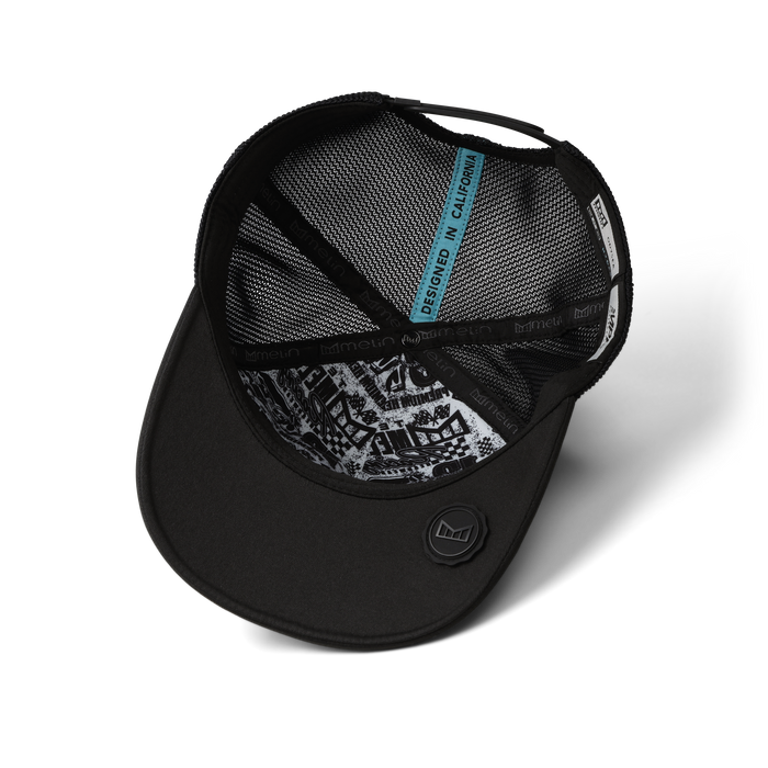 The inside view of the melin Odysea MPH Pit Crew Hydro  Split Fit in  Black