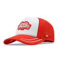 The front, angled view of the melin Odysea MPH Pit Crew Hydro  Split Fit in  Red Alert