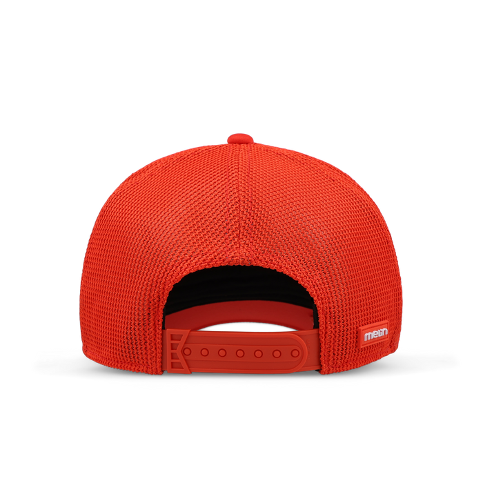 The back view of the melin Odysea MPH Pit Crew Hydro  Split Fit in  Red Alert