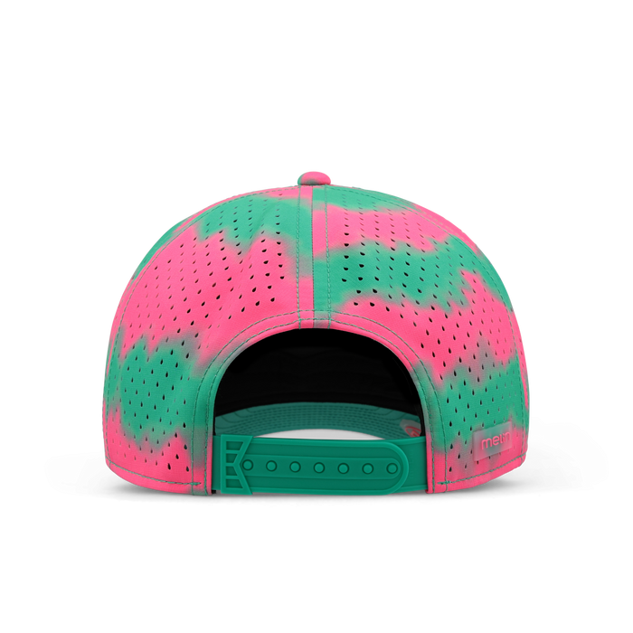 melin Split Fit Odysea Neon Tie Dye Hydro Hat in Neo Pink