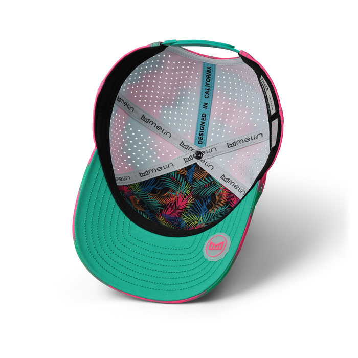 melin Split Fit Odysea Neon Tie Dye Hydro Hat in Neo Pink