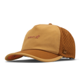 The front, angled view of the melin Odysea Packable Hydro Split Fit in Bone Brown
