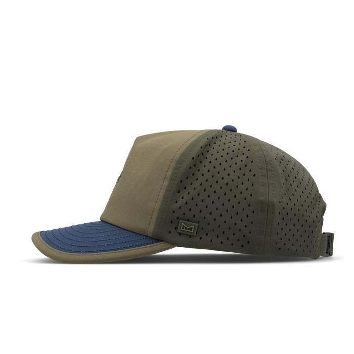 The side view of the melin Odysea Packable Hydro Split Fit in Kalamata