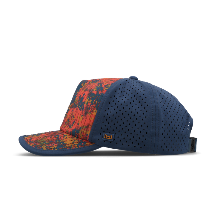 The front view of the melin Odysea Packable Hydro Split Fit in MAC Rain Camo
