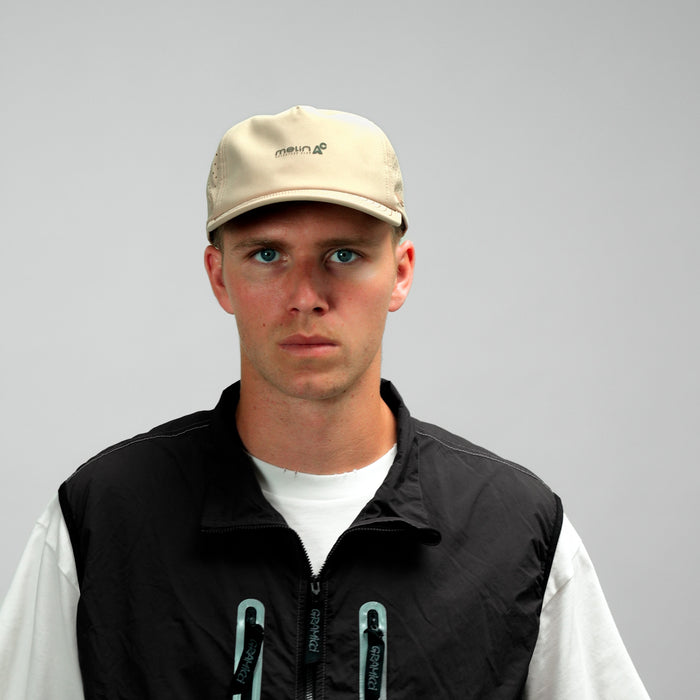 The model-image of the Melin Split Fit Odysea Packable Hydro hat in Sand