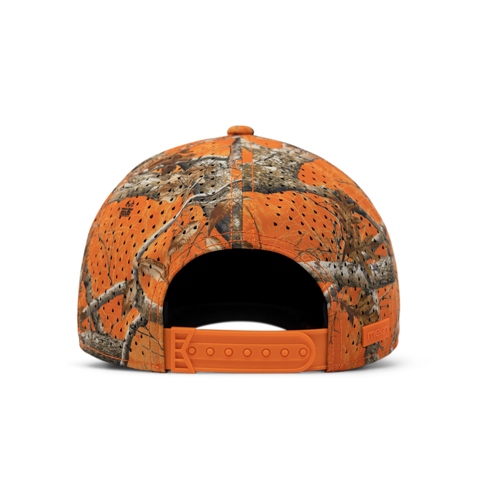 The back view of the melin Odysea Realtree Hydro in Neo Camo