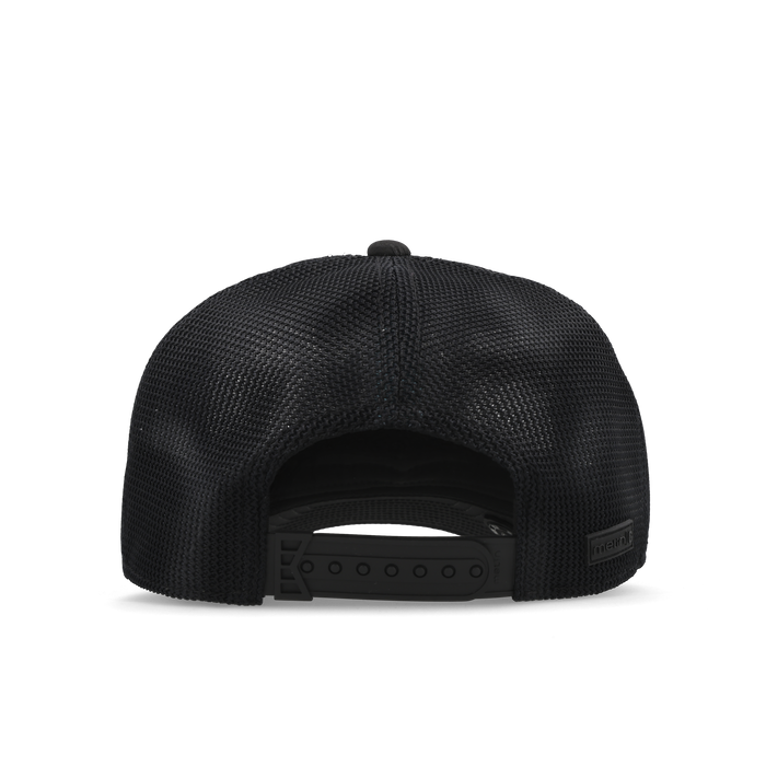 The back view of the melin Split Fit Odysea Retro Brand Hydro hat in black