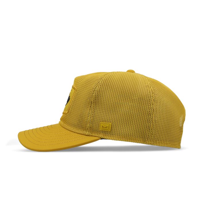 The side view of the melin Split Fit Odysea Retro Hydro hat in golden