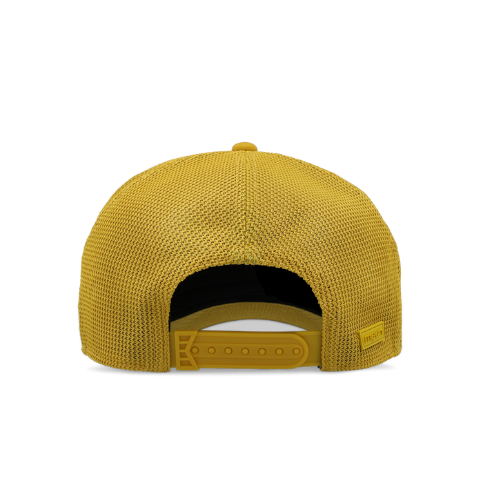 The back view of the melin Split Fit Odysea Retro Hydro hat in golden