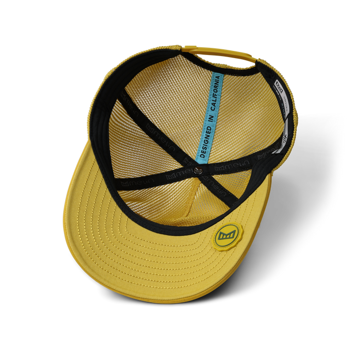 The inside view of the melin Split Fit Odysea Retro Hydro hat in golden