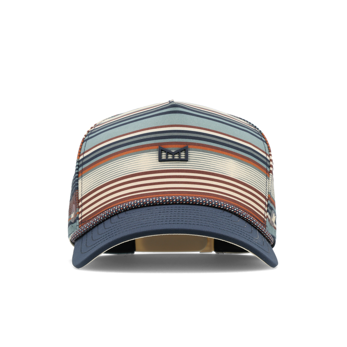 The frontal view of the melin Split Fit Odysea Rope Hydro hat in Picante