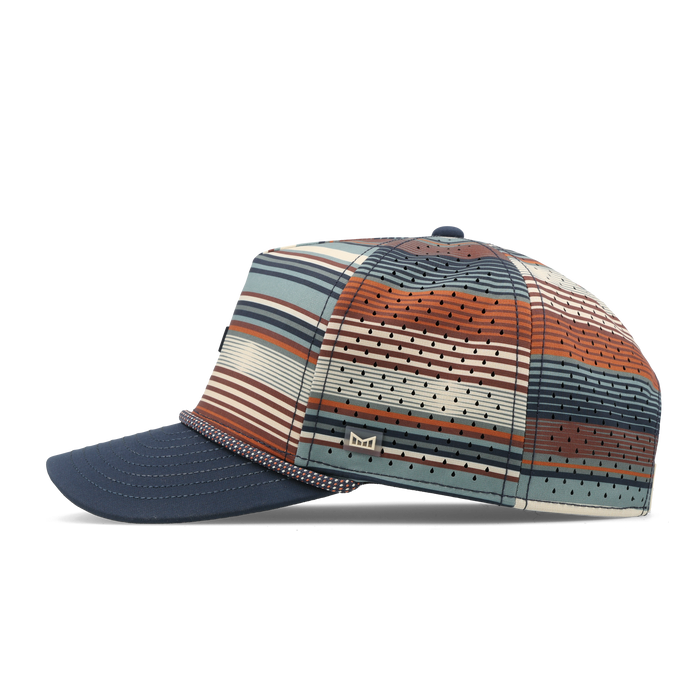 The side view of the melin Split Fit Odysea Rope Hydro hat in Picante